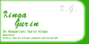 kinga gurin business card